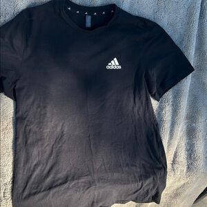 Adidas, Black Men's T-Shirt, Size L. Made with Primegreen fabric